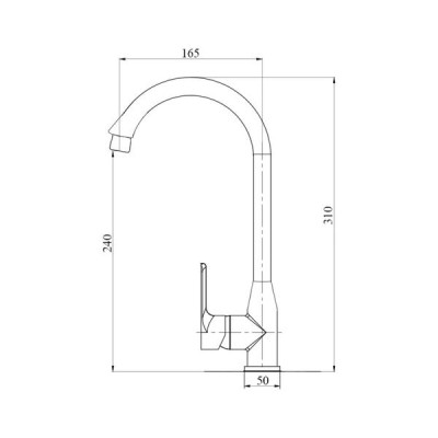 Змішувач для кухні Brinex 35W 007 Змішувач для кухні Brinex 35W 007