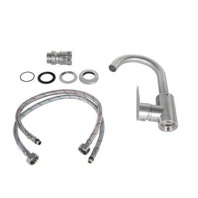 Змішувач для кухні Lidz Vida 015F2 (k35) LDVID015F2NKS43353 Nickel Змішувач для кухні Lidz Vida 015F2 (k35) LDVID015F2NKS43353 Nickel