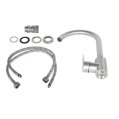 Змішувач для кухні Lidz Vida 015F (k35) LDVID015FNKS43355 Nickel Змішувач для кухні Lidz Vida 015F (k35) LDVID015FNKS43355 Nickel