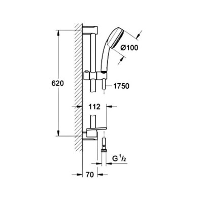 Душовий набір Grohe Tempesta Cosmopolitan 100 26083002 хром Душовий набір Grohe Tempesta Cosmopolitan 100 26083002 хром