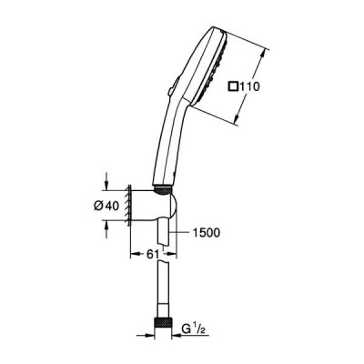 Душовий набір Grohe Tempesta Cube 110 27588003 хром Душовий набір Grohe Tempesta Cube 110 27588003 хром