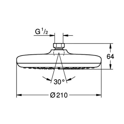 Верхній душ Grohe New Tempesta 26408000 хром