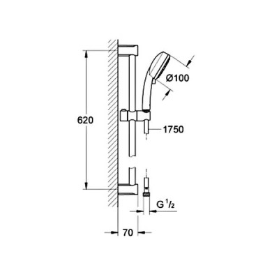Душовий набір Grohe Tempesta Cosmopolitan 100 27578002 хром Душовий набір Grohe Tempesta Cosmopolitan 100 27578002 хром