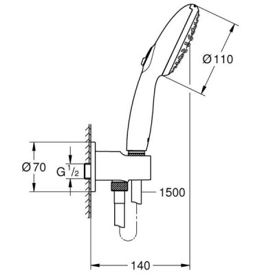 Душовий набір Grohe Tempesta 26406003 2 режими струменю