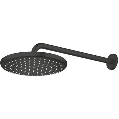 Верхній душ Grohe Tempesta 250 266682430 з кронштейном до стіни, чорний матовий Верхній душ Grohe Tempesta 250 266682430 з кронштейном до стіни, чорний матовий