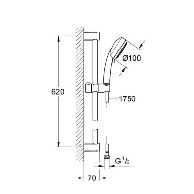 Душовий набір Grohe New tempesta Cosmopolitan 27787002