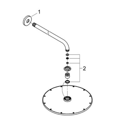 Верхній душ Grohe Rainshower Cosmopolitan 26066DC0 суперсталь