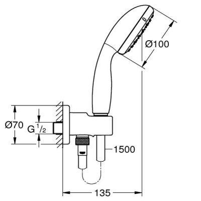 Душовий набір Grohe New Tempesta 100 26406001 Душовий набір Grohe New Tempesta 100 26406001
