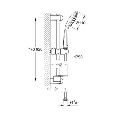 Душовий набір Grohe Euphoria 110 Duo 27225001 хром Душовий набір Grohe Euphoria 110 Duo 27225001 хром