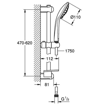 Душовий набір Grohe Euphoria 110 Massage 27231001 хром Душовий набір Grohe Euphoria 110 Massage 27231001 хром