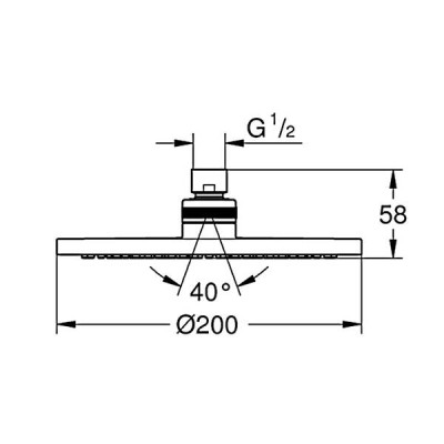 Верхній душ Grohe Tempesta Cosmopolitan 27541001