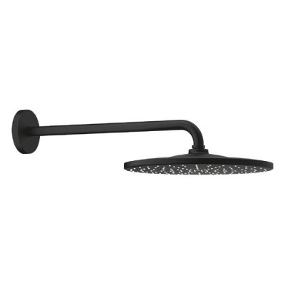 Верхній душ Grohe Rainshower 22121KF0 з кронштейном, 1 режим струменя, чорний Верхній душ Grohe Rainshower 22121KF0 з кронштейном, 1 режим струменя, чорний