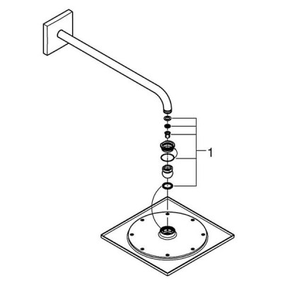 Верхній душ Grohe Rainshower F-Series 26259000 з кронштейном