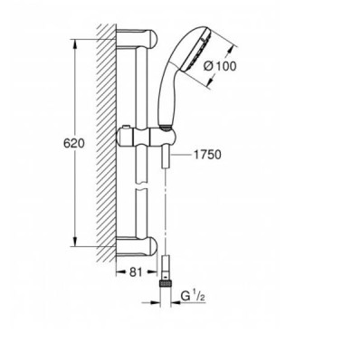 Душовий набір Grohe New tempesta 27924001 Душовий набір Grohe New tempesta 27924001