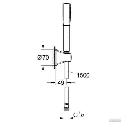 Душовий набір Grohe Grandera 27993000 Душовий набір Grohe Grandera 27993000
