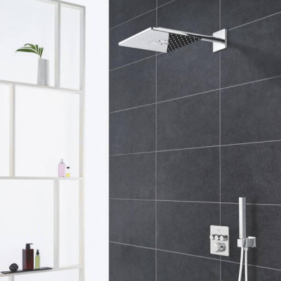 Верхній душ Grohe Rainshower SmartActive Cube 26479000 з кронштейном Верхній душ Grohe Rainshower SmartActive Cube 26479000 з кронштейном