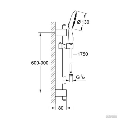 Душовий набір Grohe Power&Soul 27738000 Душовий набір Grohe Power&Soul 27738000