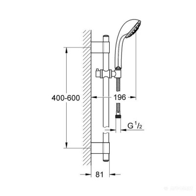 Душовий набір Grohe Relexa 28964001 Five Душовий набір Grohe Relexa 28964001 Five