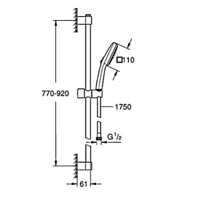Душовий набір Grohe Tempesta Cube 269082433 Душовий набір Grohe Tempesta Cube 269082433