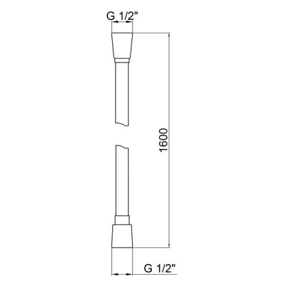 Шланг для ручного душа Qtap Hadice 1600 мм прямоугольный QTHADPVCSQ160B Black Matt Шланг для ручного душа Qtap Hadice 1600 мм прямоугольный QTHADPVCSQ160B Black Matt