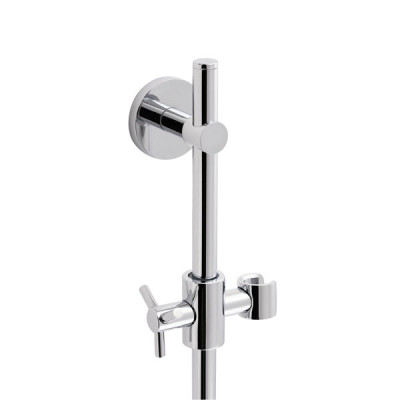 Стойка универсальная Qtap Sprha 700 мм округлая с полочкой QT003 Chrome Стойка универсальная Qtap Sprha 700 мм округлая с полочкой QT003 Chrome