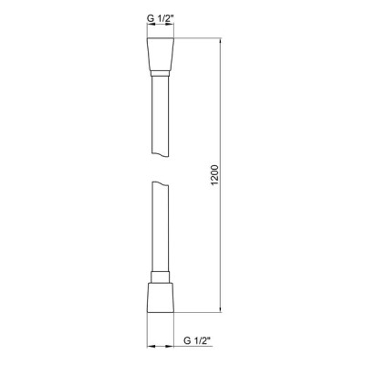 Шланг для ручного душа Qtap Hadice 1200 мм QTHADPVC120B Black Matt Шланг для ручного душа Qtap Hadice 1200 мм QTHADPVC120B Black Matt