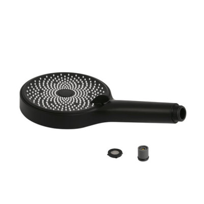 Лейка для ручного душа Qtap Rucni D 130 мм округлая QTRUC125BLM45953 Black Matt Лейка для ручного душа Qtap Rucni D 130 мм округлая QTRUC125BLM45953 Black Matt