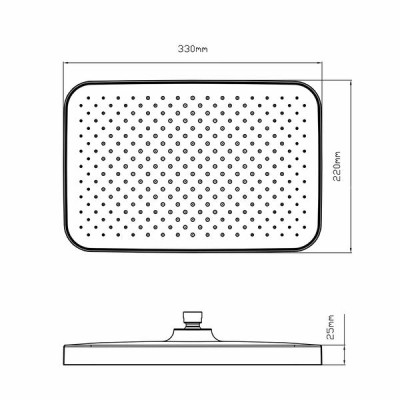 Лійка для верхнього душу Qtap Hlavova 330x220 мм прямокутна QTHLA107BLM45945 Black Matt Лійка для верхнього душу Qtap Hlavova 330x220 мм прямокутна QTHLA107BLM45945 Black Matt