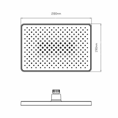 Лійка для верхнього душу Qtap Hlavova 280x190 мм прямокутна QTHLA107CRM45946 Chrome Лійка для верхнього душу Qtap Hlavova 280x190 мм прямокутна QTHLA107CRM45946 Chrome