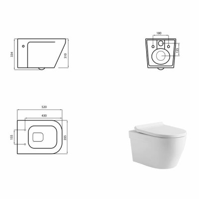 Унітаз підвісний Devit UP 3020120 Clean Pro з сидінням soft-close, quick-fix Унітаз підвісний Devit UP 3020120 Clean Pro з сидінням soft-close, quick-fix