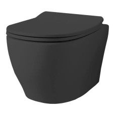 Унітаз підвісний ArtCeram TEN TEV006 17;00+TEA011 17 безобідковий з кришкою soft-close, чорний матовий