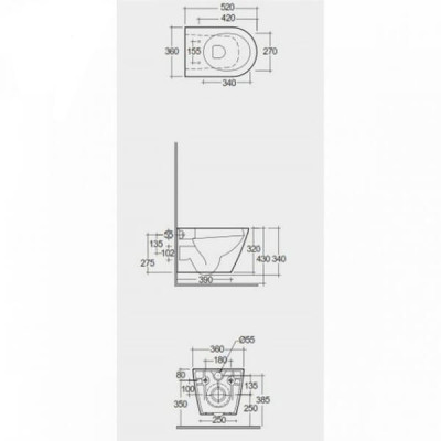 Унітаз підвісний RAK Ceramics Feeling RST23500A Rimless Унітаз підвісний RAK Ceramics Feeling RST23500A Rimless