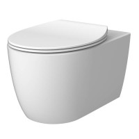 Унітаз підвісний Devit Acqua NEW 3020155W безобідковий з сидінням slim, soft-close, quickfix, білий матовий
