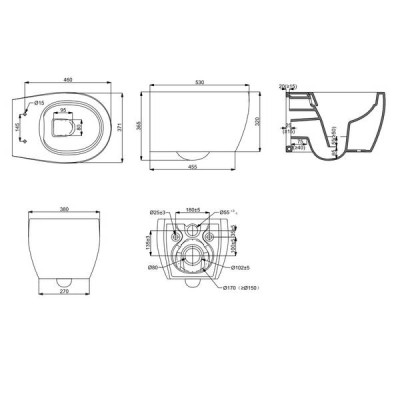 Унітаз підвісний Devit Acqua NEW 3020155W безобідковий з сидінням slim, soft-close, quickfix, білий матовий Унітаз підвісний Devit Acqua NEW 3020155W безобідковий з сидінням slim, soft-close, quickfix, білий матовий