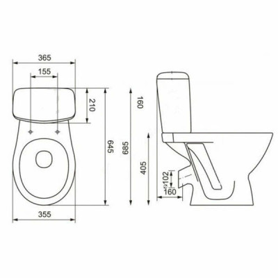 Унітаз-компакт Mito Koral 769 031 (CCKZ1015391894) з поліпропіленовим сидінням ( CCKZ1015391894 / K681-002 )
