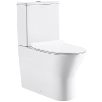 Унітаз компакт Primera Frame 8009950 безобідковий з пластиковою кришкою soft-close, білий
