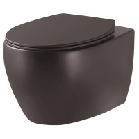 Унітаз підвісний Devit Acqua 3020155B безобідковий з сидінням slim, soft-close, quickfix