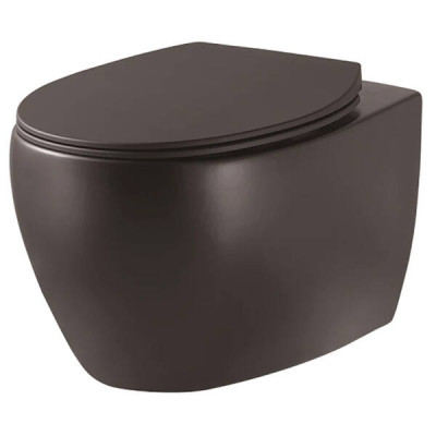 Унітаз підвісний Devit Acqua 3020155B безобідковий з сидінням slim, soft-close, quickfix