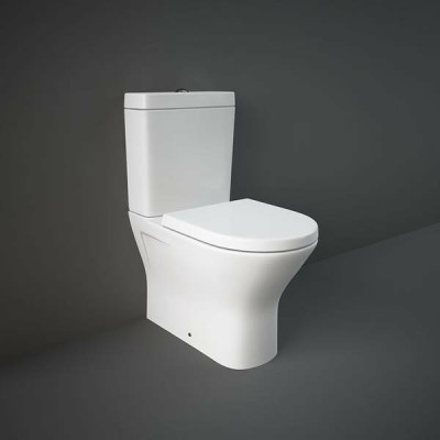 Унітаз-компакт RAK Ceramics RESORT RST17AWHA + RST10AWHA + RESC0004 безобідковий з сидінням Soft-close Унітаз-компакт RAK Ceramics RESORT RST17AWHA + RST10AWHA + RESC0004 безобідковий з сидінням Soft-close