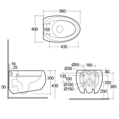 Унітаз підвісний Rak Ceramics CLOUD CLOWC1446504A + CLOSC3901504 з кришкою Duroplast, SLIM, Soft Close, Quick Release, безобідковий, чорний матовий Унітаз підвісний Rak Ceramics CLOUD CLOWC1446504A + CLOSC3901504 з кришкою Duroplast, SLIM, Soft Close, Quick Release, безобідковий, чорний матовий