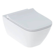 Унітаз підвісний Geberit Smyle Square 500.685.01.1 Rimfree, із сидінням Soft Close (Sandwich)