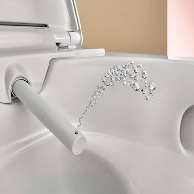 Унітаз-біде підвісний Geberit AquaClean Alba 146.350.01.1, KeraTect, накладка біла