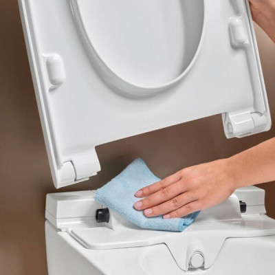 Унітаз-біде підвісний Geberit AquaClean Alba 146.350.01.1, KeraTect, накладка біла