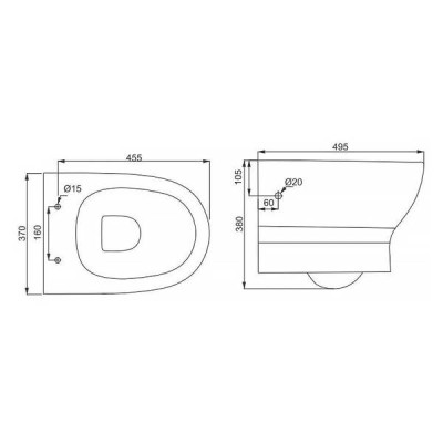 Унітаз підвісний Devit Fresh 3120121 безобідковий з сидінням slim, soft-close, quickfix Унітаз підвісний Devit Fresh 3120121 безобідковий з сидінням slim, soft-close, quickfix
