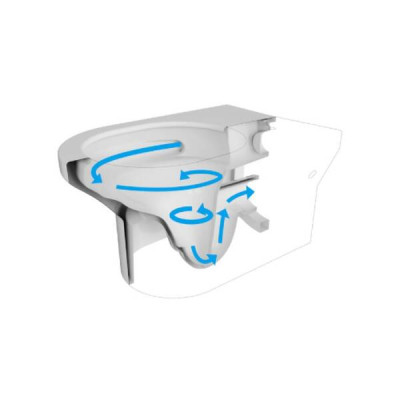 Унітаз підвісний Devit Fresh 3121121 безобідковий з кришкою soft close, Vortex Flush