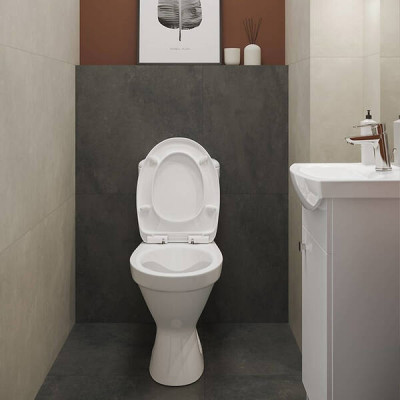 Унітаз-компакт Mito Cersania CCKZ1015011894 704 Simpleon 011 3/6 із дюропластовим сидінням Soft close, білий глянець Унітаз-компакт Mito Cersania CCKZ1015011894 704 Simpleon 011 3/6 із дюропластовим сидінням Soft close, білий глянець