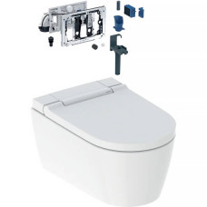 Унітаз-біде підвісний Geberit AquaClean Sela 146.226.01.1 безобідковий з сидінням Soft-close, в комплекті засіб для видалення вапняного нальоту