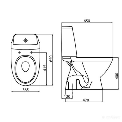 Унітаз-компакт Kolo Modo L39004 із сидінням з дюропласту Soft close