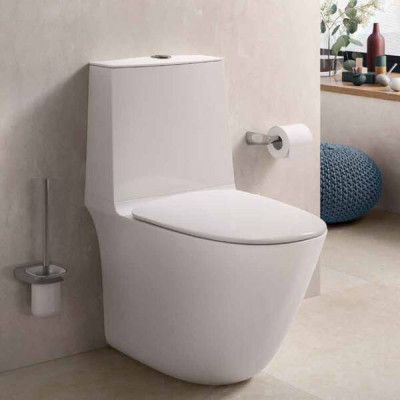 Унітаз компакт RAK Ceramics Sensation SENWC1146AWHA безобідковий з бачком SENWT1800AWHA і сидінням SENSC3901WH Soft Close Унітаз компакт RAK Ceramics Sensation SENWC1146AWHA безобідковий з бачком SENWT1800AWHA і сидінням SENSC3901WH Soft Close