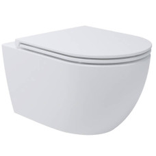 Унітаз підвісний Devit Do It 4010510 безобідковий з кришкою soft-close, Vortex Flush, білий глянець